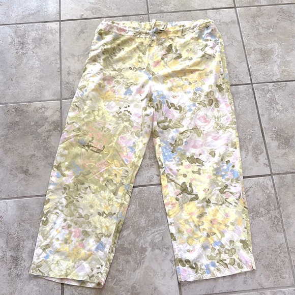 Rare Jams World Copyright Fabric W727-FPAI Flower Paint Beach Pants Lounge Pants - Picture 2 of 14